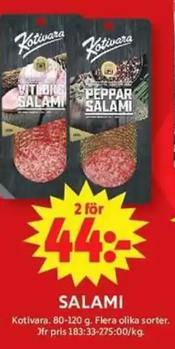 ICA Maxi Kotivara Salami erbjuda