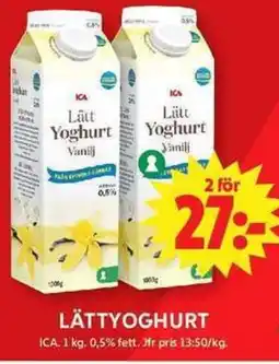 ICA Maxi ICA Lättyoghurt erbjuda
