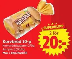 Nya Pulsen Korvbrödsbagaren Korvbröd 10-p erbjuda