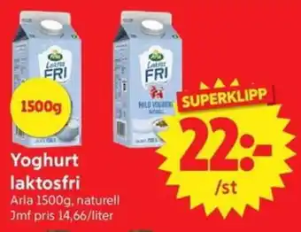 Nya Pulsen Arla Yoghurt laktosfri erbjuda