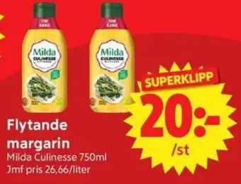 Nya Pulsen Milda Flytande margarin erbjuda