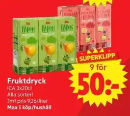 Nya Pulsen ICA Fruktdryck erbjuda