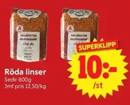 Nya Pulsen Sedir Röda linser erbjuda