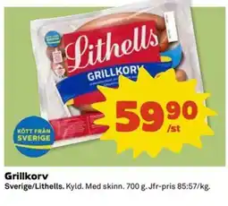 Coop Extra Lithells Grillkorv erbjuda