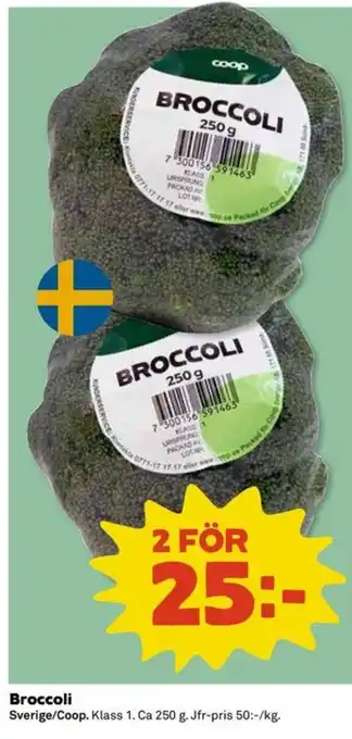 Coop Extra Broccoli erbjuda