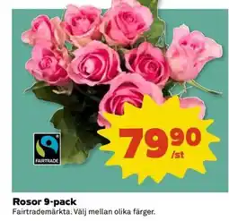 Coop Extra Rosor 9-pack erbjuda