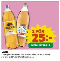 Coop Extra Champis/Trocadero Läsk erbjuda