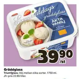 Coop Extra Triumfglass Gräddglass erbjuda