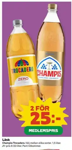 Coop Extra Champis/Trocadero Läsk erbjuda