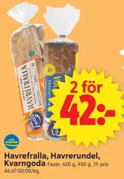 ICA Supermarket Fazer Havrefralla, Havrerundel, Kvarngoda erbjuda