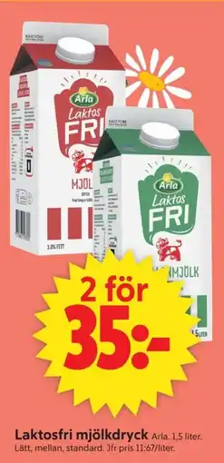 ICA Supermarket Arla Laktosfri mjölkdryck erbjuda