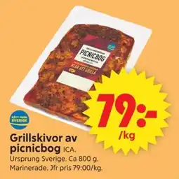 ICA Supermarket ICA Grillskivor av picnicbog erbjuda