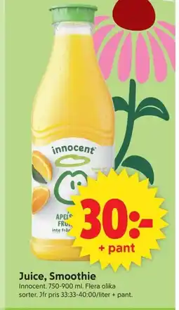ICA Supermarket Innocent Juice, Smoothie erbjuda