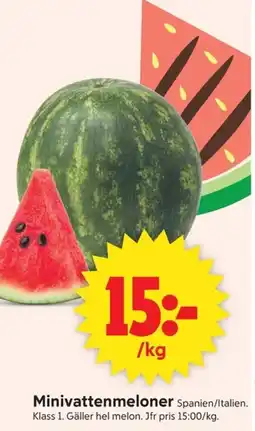 ICA Supermarket Minivattenmeloner erbjuda