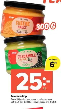 Coop Extra Tex-mex dipp erbjuda