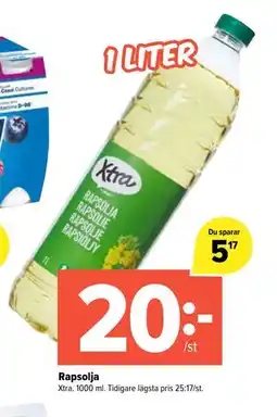 Coop Extra Rapsolja erbjuda