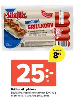 Coop Extra Grillkorv/kryddkorv erbjuda