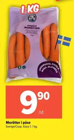 Coop Extra Morötter i påse erbjuda