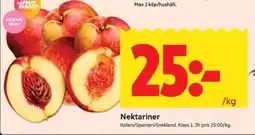 ICA Supermarket Nektariner erbjuda