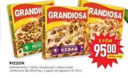Willys Pizzor Grandiosa erbjuda