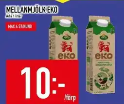Matdax Mellanmjölk Eko erbjuda