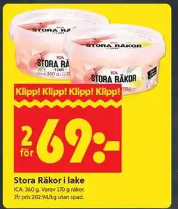 ICA Supermarket STORA RÄKOR I LAKE erbjuda