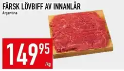 Matdax Färsk lövbiff av innanlår erbjuda