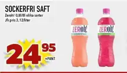 Matdax Zeroh! Sockerfri saft erbjuda