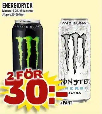 Matdax Monster Energidryck erbjuda