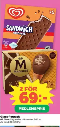 Coop Konsum GB Glace Glass flerpack erbjuda