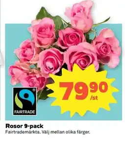 Coop Konsum Rosor 9-pack erbjuda