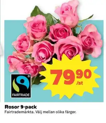 Coop Konsum Rosor 9-pack erbjuda