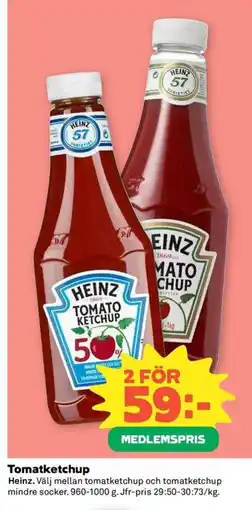 Coop Konsum Heinz Tomatketchup erbjuda