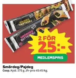 Coop Konsum Coop Smördeg/Pajdeg erbjuda