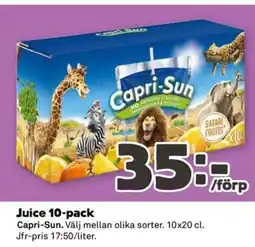 Coop Konsum Capri-Sun Juice 10-pack erbjuda