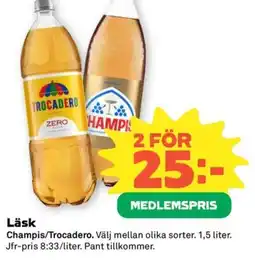 Coop Konsum Champis/Trocadero Läsk erbjuda