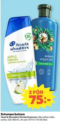 Coop Konsum Head & Shoulders Schampo/balsam erbjuda