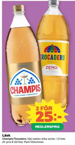 Coop Konsum Champis/Trocadero Läsk erbjuda