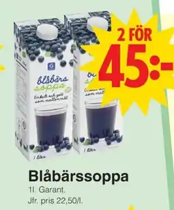 Matöppet Garant Blåbärssoppa erbjuda