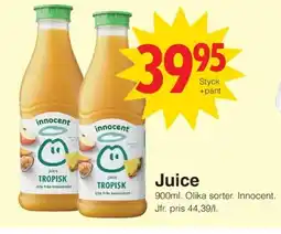 Matöppet Innocent Juice erbjuda