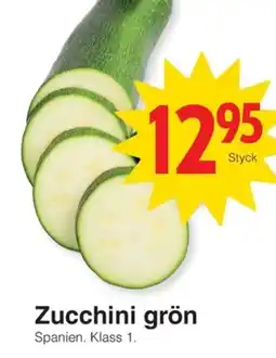 Matöppet Zucchini grön erbjuda