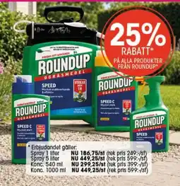 EKO På alla produkter från Roundup* erbjuda