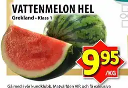 Matvärlden Tensta VATTENMELON HEL erbjuda