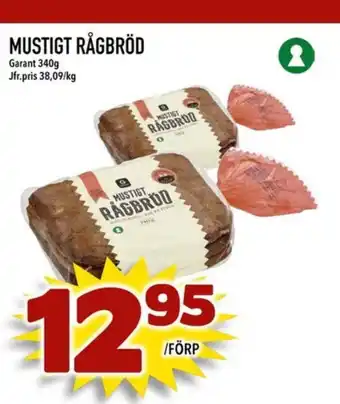 Din Mat Mustigt rågbröd erbjuda