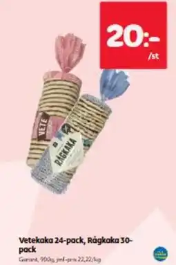 Hemköp Vetekaka 24-pack, ragkaka 30- pack erbjuda
