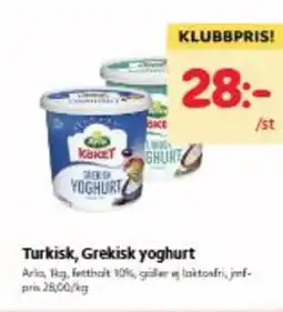 Hemköp Turkisk, Grekisk yoghurt erbjuda