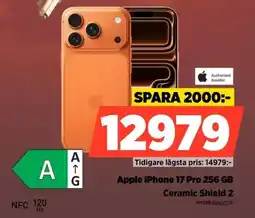 Power Authorized Reseller Apple iPhone 17 Pro 256 GB Ceramic Shield 2 erbjuda