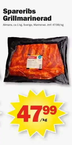 Pekås Spareribs Grillmarinerad erbjuda