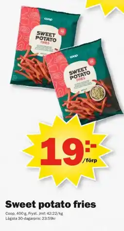 Pekås Sweet potato fries erbjuda
