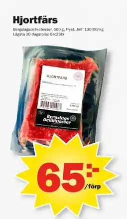 Pekås Hjortfärs erbjuda
